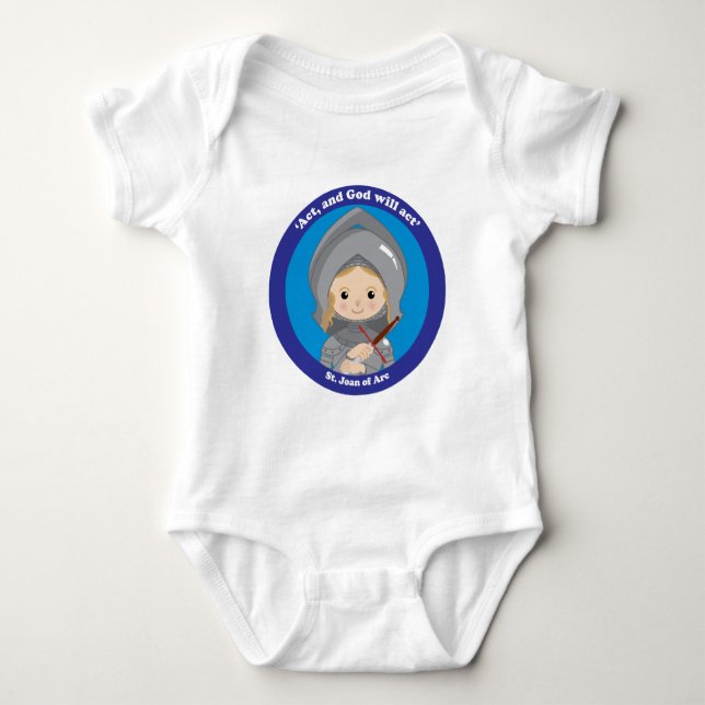 St. Joan of Arc Baby Bodysuit (Front)