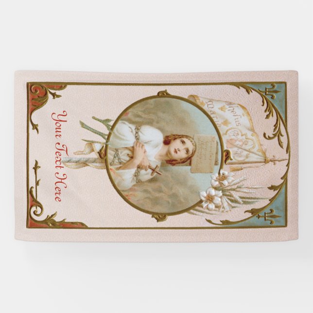 St. Joan of Arc Burning at the Stake (BF 01) Banner (Horizontal)