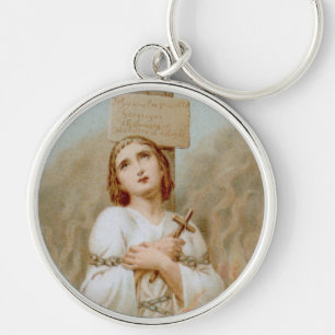 St. Joan of Arc Burning at the Stake (BF 01) Key Ring