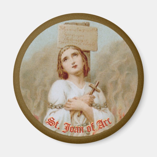 St. Joan of Arc Burning at the Stake (BF 01) Magnet (Front)