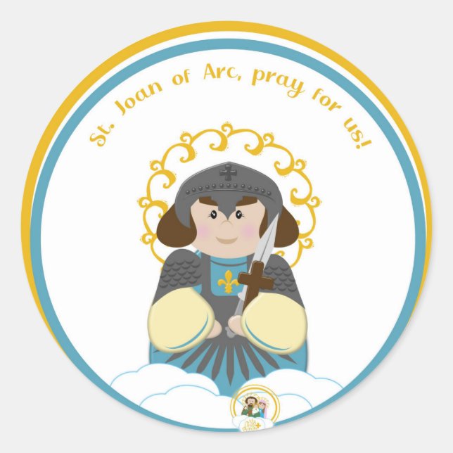 St. Joan of Arc Classic Round Sticker (Front)