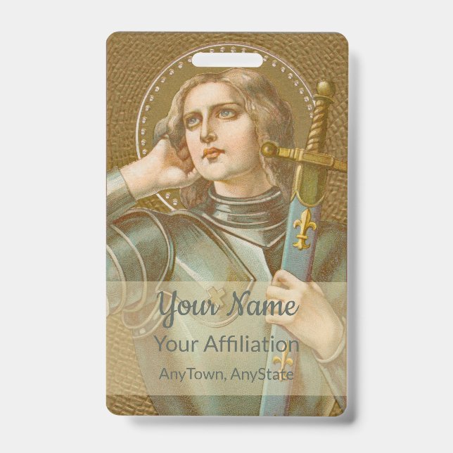 St. Joan of Arc (JM 28) (Style 2) ID Badge (Front)