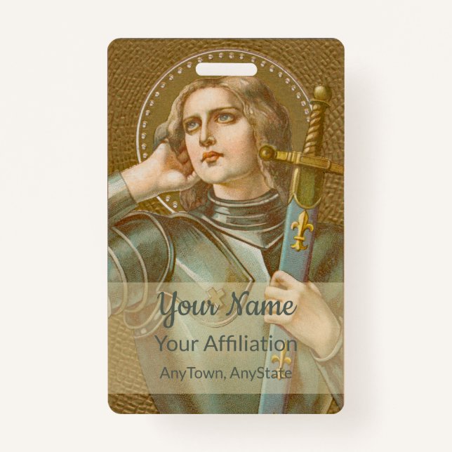 St. Joan of Arc (JM 28) (Style 2) ID Badge (Front)
