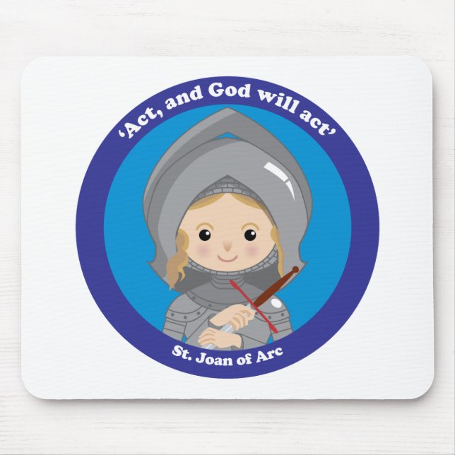 St. Joan of Arc Mouse Mat (Front)