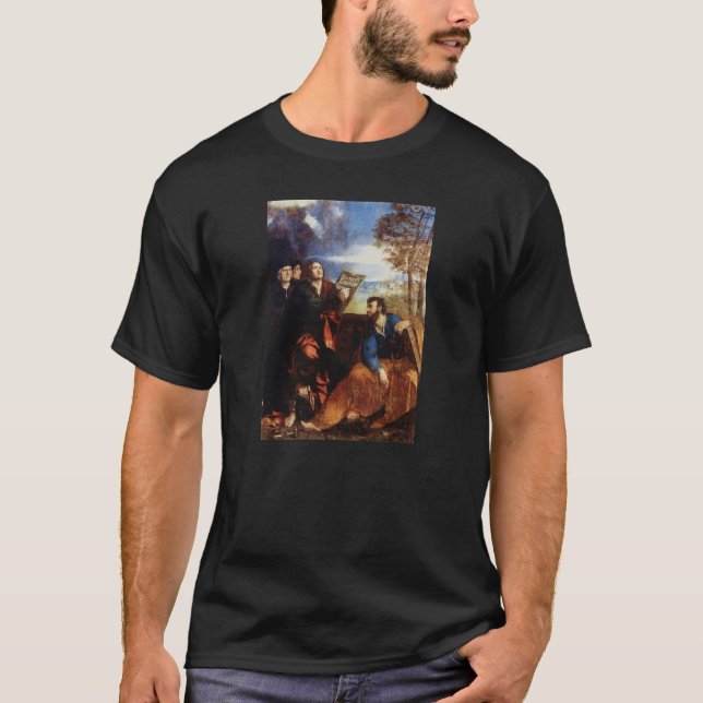 St John and St Bartholomew (right) by Dosso Dossi T-Shirt (Front)