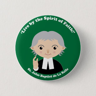 St. John Baptist de La Salle 6 Cm Round Badge