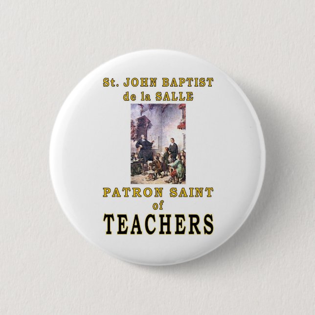 ST. JOHN BAPTIST de la SALLE 6 Cm Round Badge (Front)