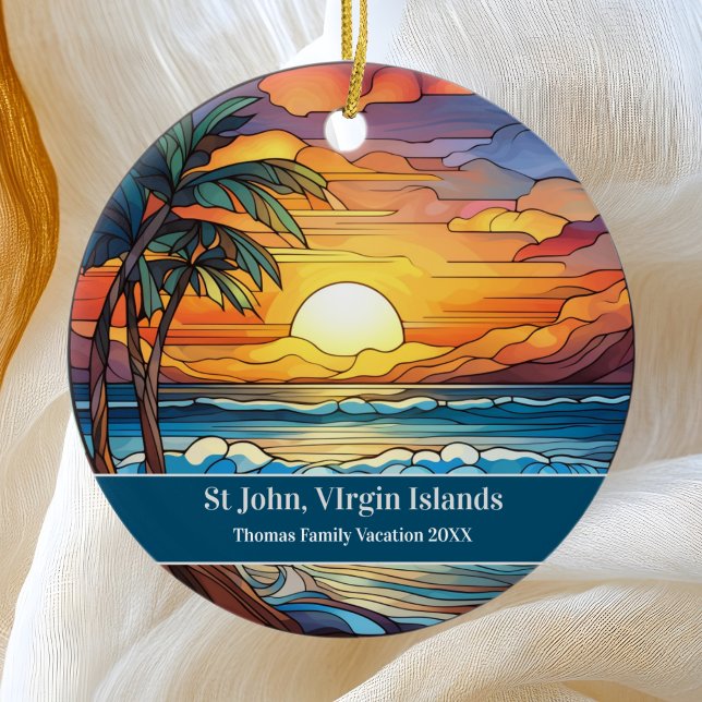St John Beach Vacation Ceramic Tree Decoration (Creator Uploaded)