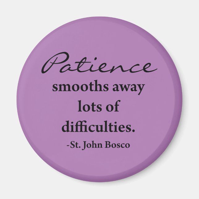 St. John Bosco Inspirational Magnet - Lavender (Front)