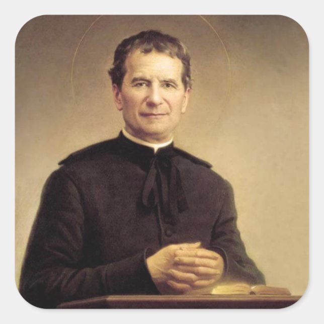 St. John Bosco  Square Sticker (Front)