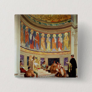 St John Chrysostom exiled by Empress Eudoxia 15 Cm Square Badge