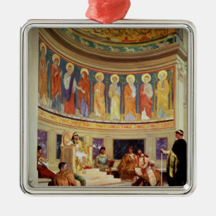 St John Chrysostom  exiled by Empress Eudoxia Metal Tree Decoration