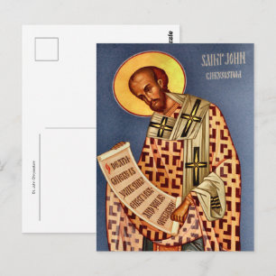 St. John Chrysostom Orthodox Christian Icon Postcard