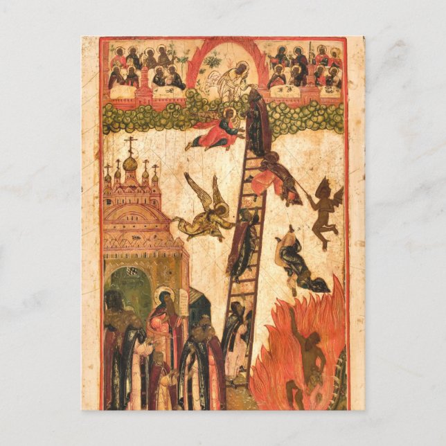 St. John Climacus (of the Ladder) Orthodox Icon    Postcard (Front)