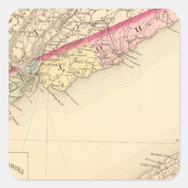 St John Co, NB Square Sticker (Front)