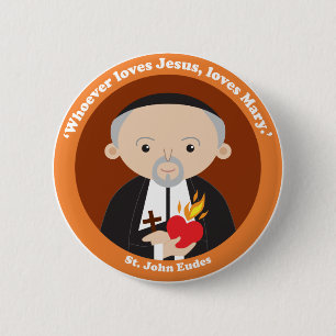 St. John Eudes 6 Cm Round Badge