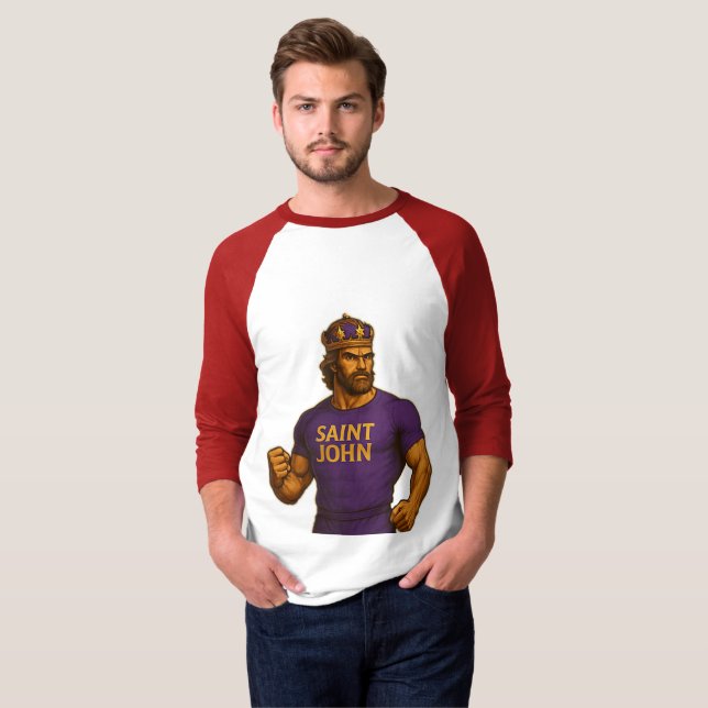 St John FC Long Mango Shirt. T-Shirt (Front Full)