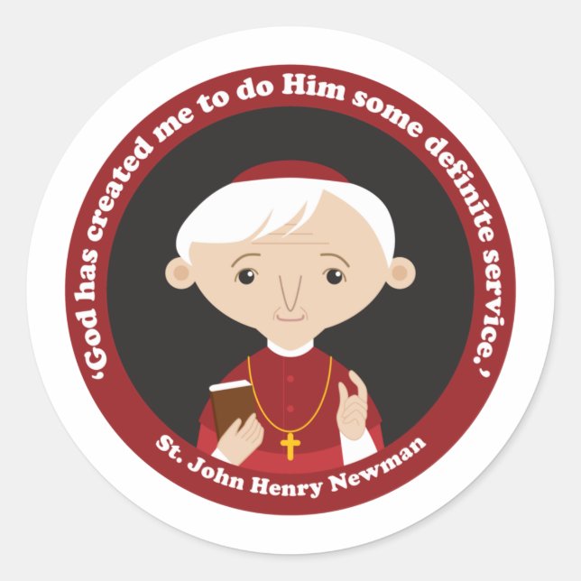 St. John Henry Newman Classic Round Sticker (Front)
