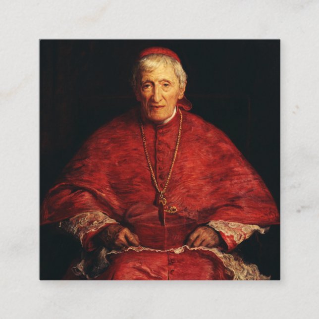 St. John Henry Newman The Kindly Light Fine Art Square Business Card (Front)