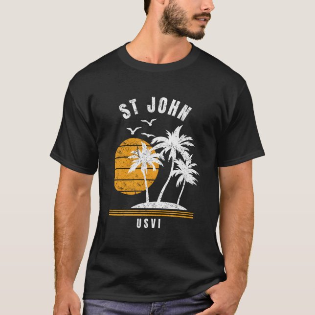 St John Island Usvi Caribbean Vacation Souvenir T-Shirt (Front)