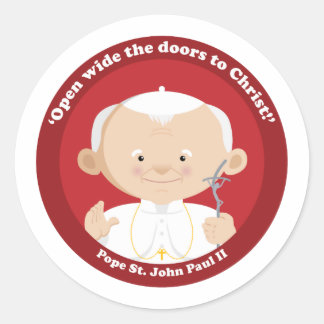 St John Paul II Classic Round Sticker