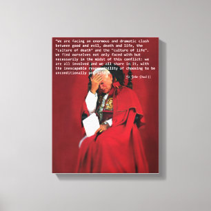St John Paul II on Life. Canvas Print