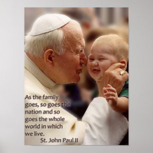 St. John Paul II on The Family. Poster