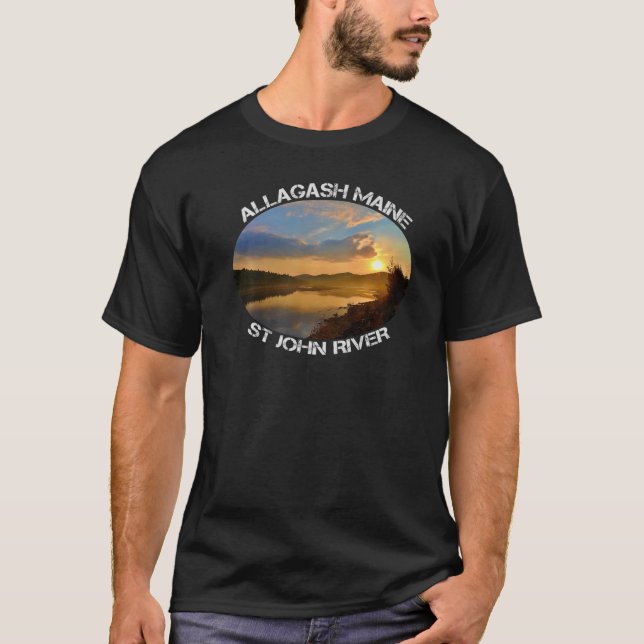 St John River Allagash Maine Sunrise Premium T-Shirt (Front)