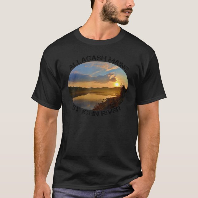 St John River Allagash Maine Sunrise T-Shirt (Front)