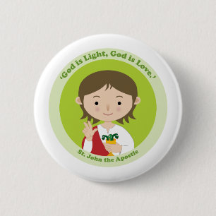 St. John the Apostle 6 Cm Round Badge