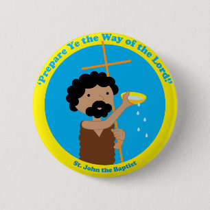 St. John the Baptist 6 Cm Round Badge