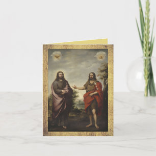 St John the Baptist and Jesus - Murillo Holiday Card