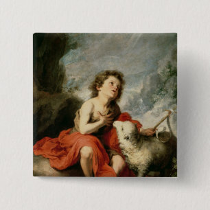St. John the Baptist as a Child, c.1665 15 Cm Square Badge