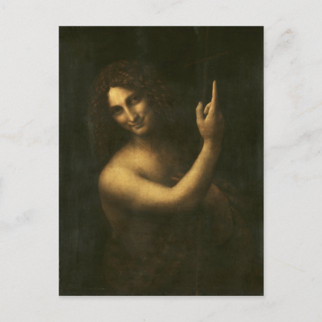 St John the Baptist by Leonardo da Vinci Postcard (Front)