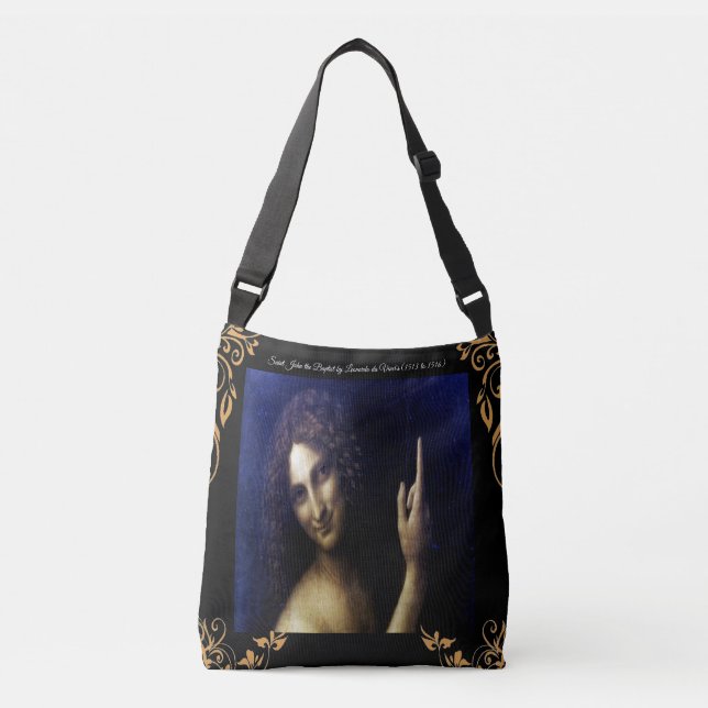 St John the Baptist by Leonardo da Vinci's Crossbody Bag (Front)