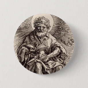 St. John the Baptist Holding the Lamb  6 Cm Round Badge