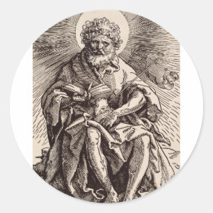 St. John the Baptist Holding the Lamb  Classic Round Sticker