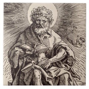 St. John the Baptist Holding the Lamb Tile
