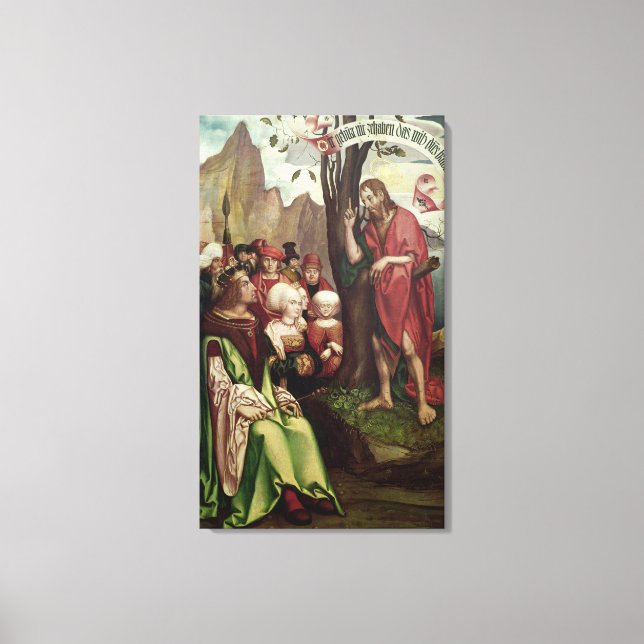 St. John the Baptist Preaching Before Herod Canvas Print (Front)