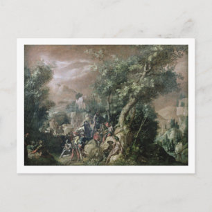 St. John the Baptist Preaching (oil on canvas) Postcard