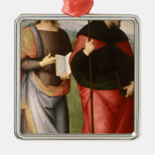 St. John the Evangelist and St. Augustine of Metal Tree Decoration