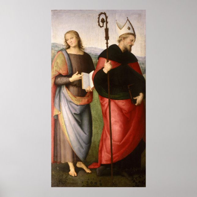 St. John the Evangelist and St. Augustine of Poster (Front)
