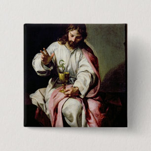 St. John the Evangelist and the Poisoned Cup 15 Cm Square Badge
