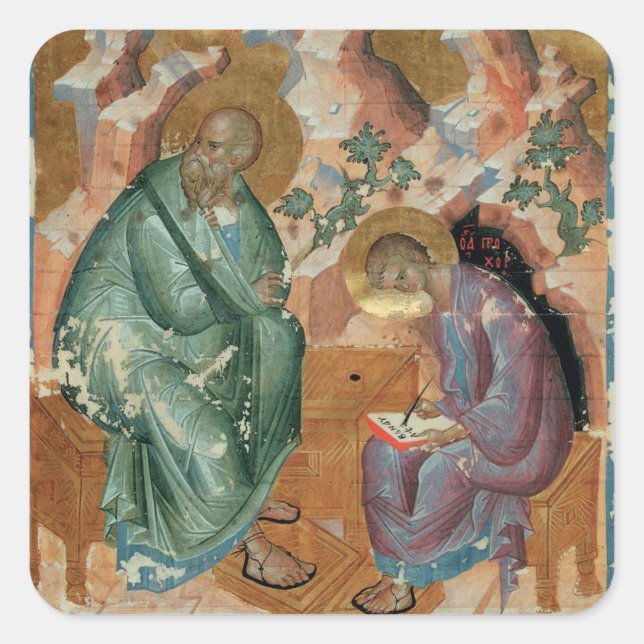 St. John the Evangelist by Andrei Rublev Square Sticker (Front)