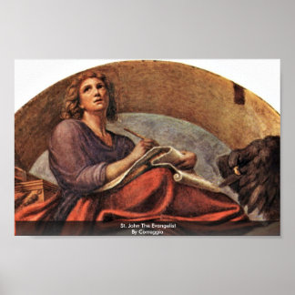 St. John The Evangelist By Correggio Poster