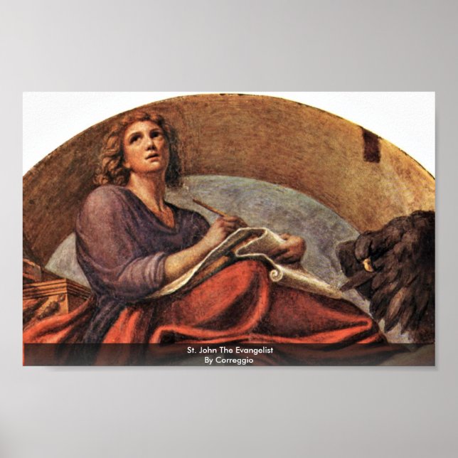 St. John The Evangelist By Correggio Poster (Front)