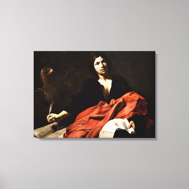 St. John the Evangelist, fine art painting Canvas Print (Front)