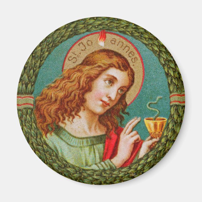 St. John the Evangelist (JMAS 06) Round Magnet (Front)
