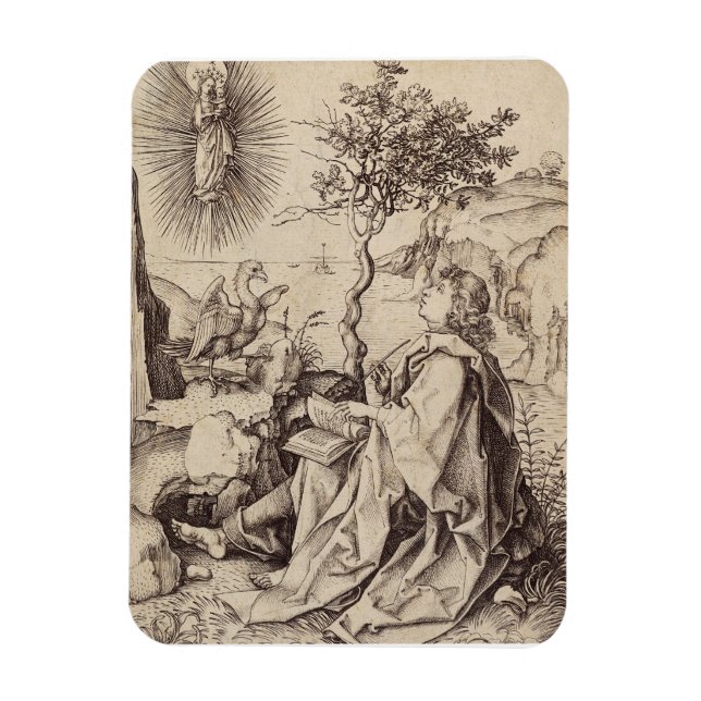 St John the Evangelist on Patmos Magnet (Vertical)