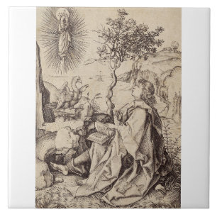 St John the Evangelist on Patmos Tile